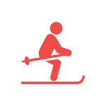 Red Skier Icon