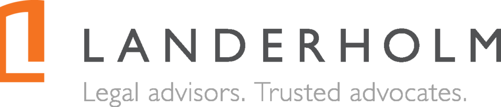 Landerholm logo. Legal Advisors. Trusted Advocats.