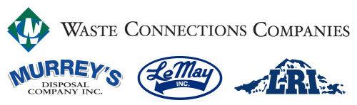 Waste Connections Companies Logo, Murrey's Disposal Company Inc. Logo, Le May Inc. Logo, LRI Logo